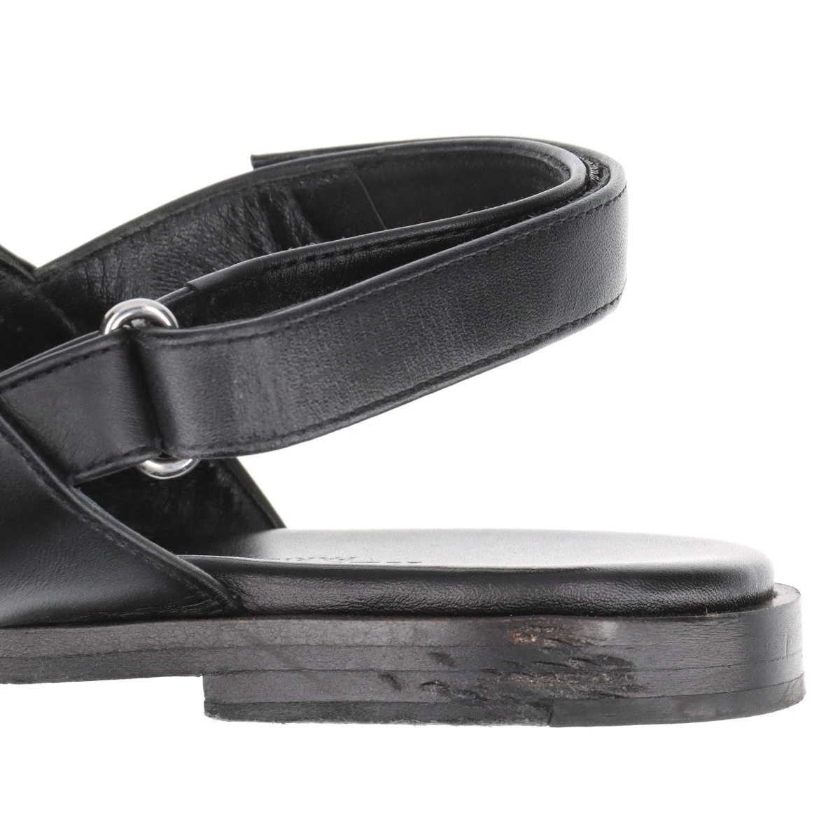 エルメス イネス レザー サンダル 36 レディース ブラック ケリー金具