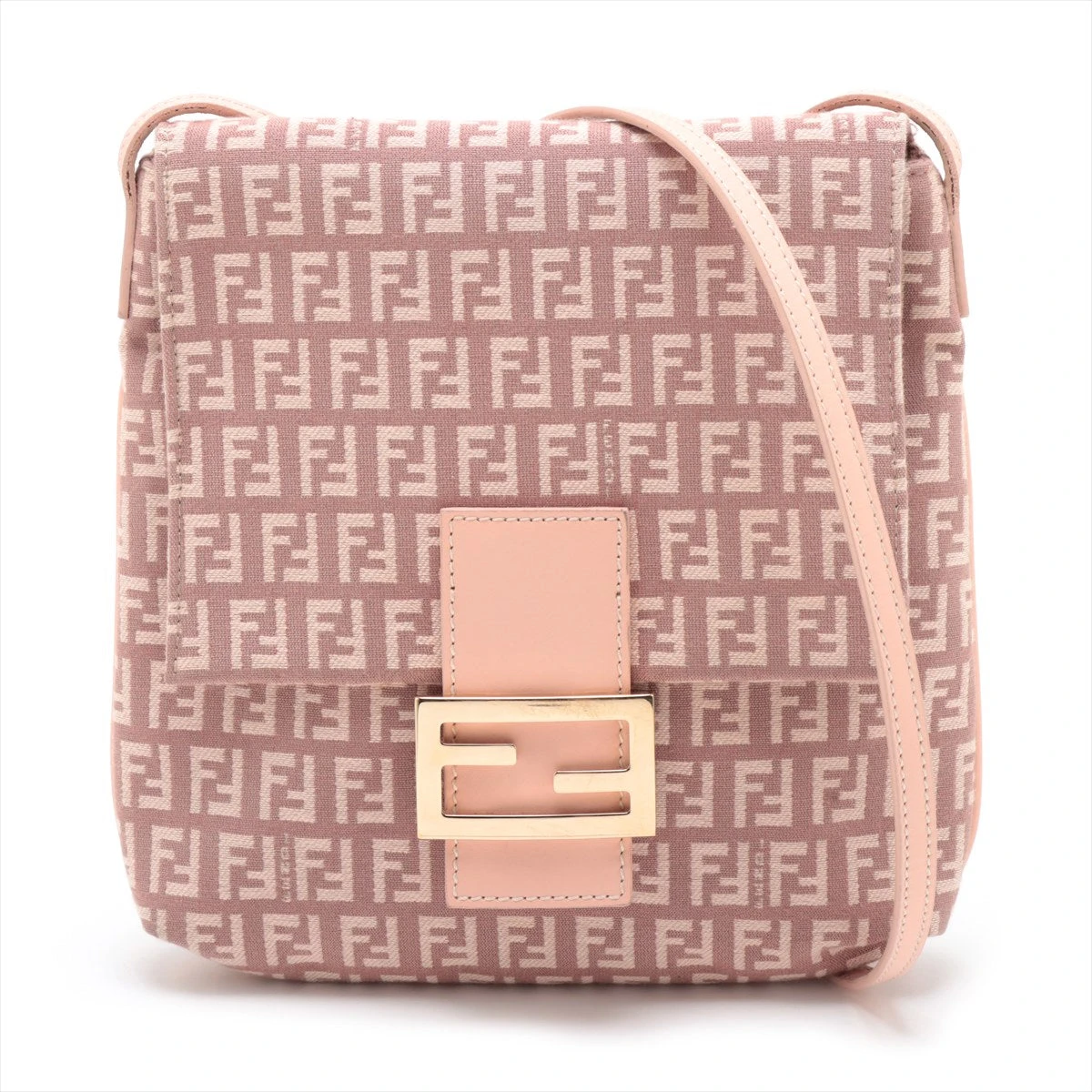 FENDIズッキーノピンク　ショルダーバッグ　キャンバス FENDI フェンディ 斜め掛けショルダーバッグ ズッキーノ