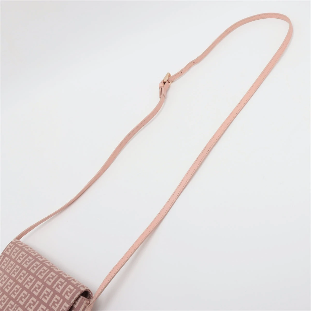 フェンディ ズッキーノ キャンバス×レザー ショルダーバッグ