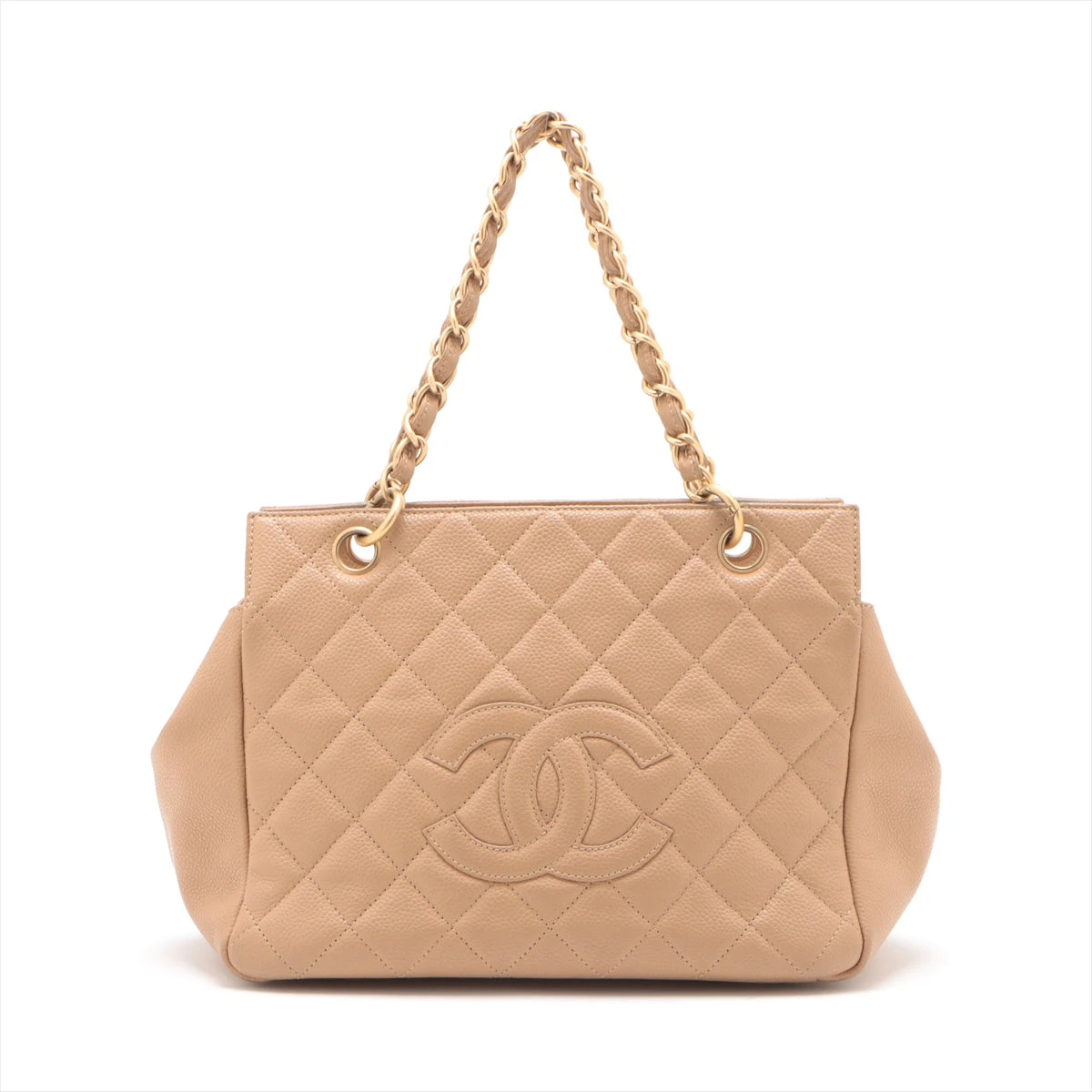 CHANEL キャビア クラシック ラージ ハンドバッグ ゴールド クラシック ラージ ハンドバッグ、グレインド カーフスキン