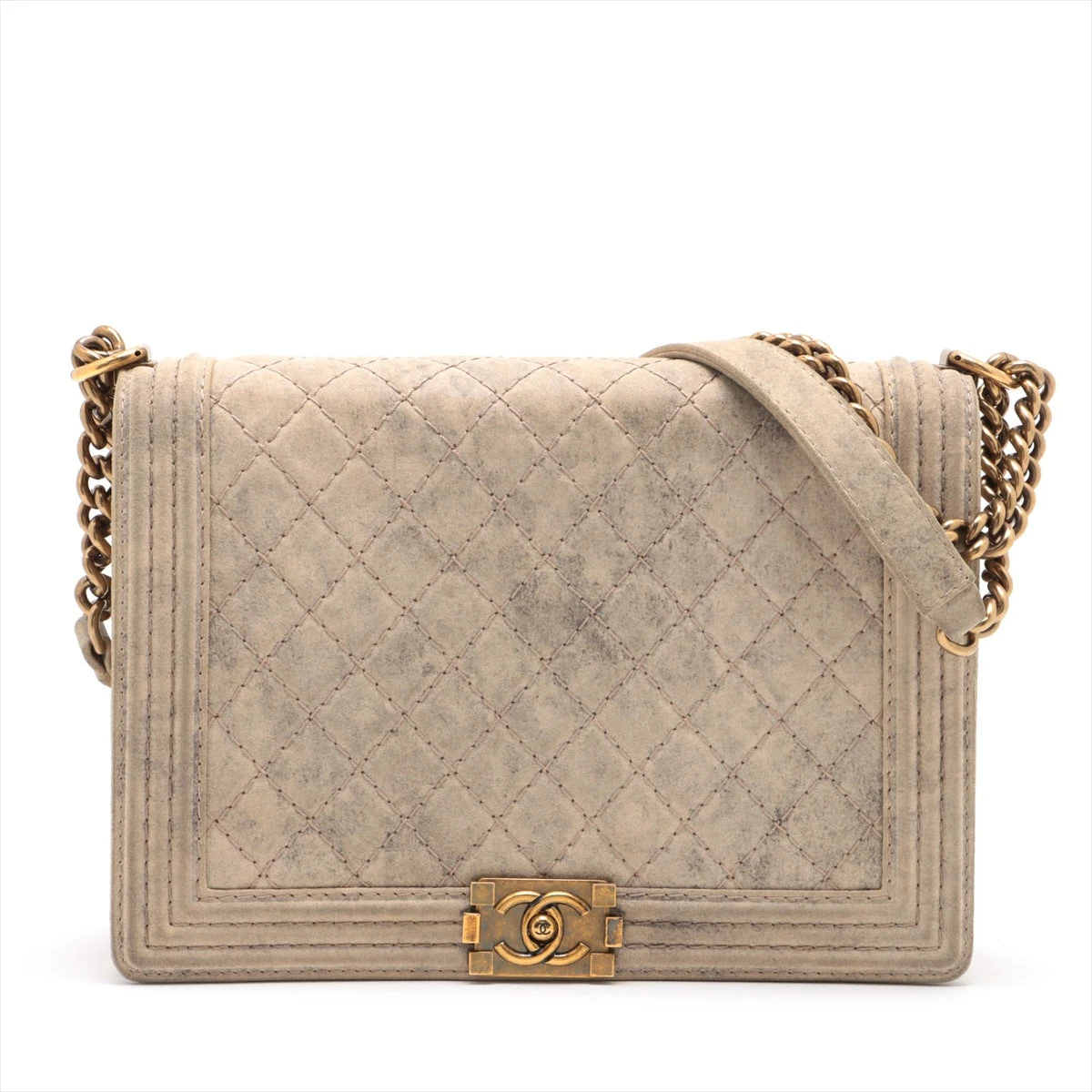 ワンランク上★高級感溢れる♪【CHANEL】スエードバッグ ショッピング バッグ、スエード カーフスキン & シャイニー