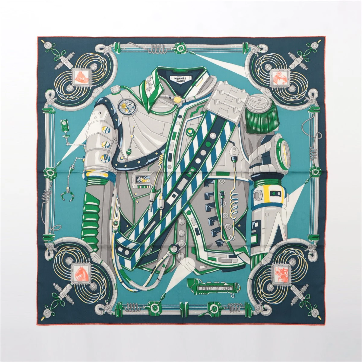 エルメス スカーフ カシミヤ×シルク カレジェアン NEO BRANDEBOURGS