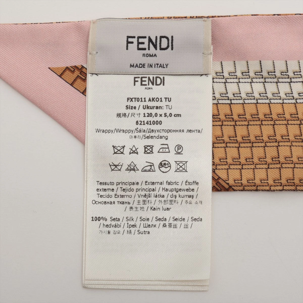 【3回程使用】FENDI フェンディ　ピンク　シルク　スカーフ Fendi スカーフ シルク ピンク | Fendi