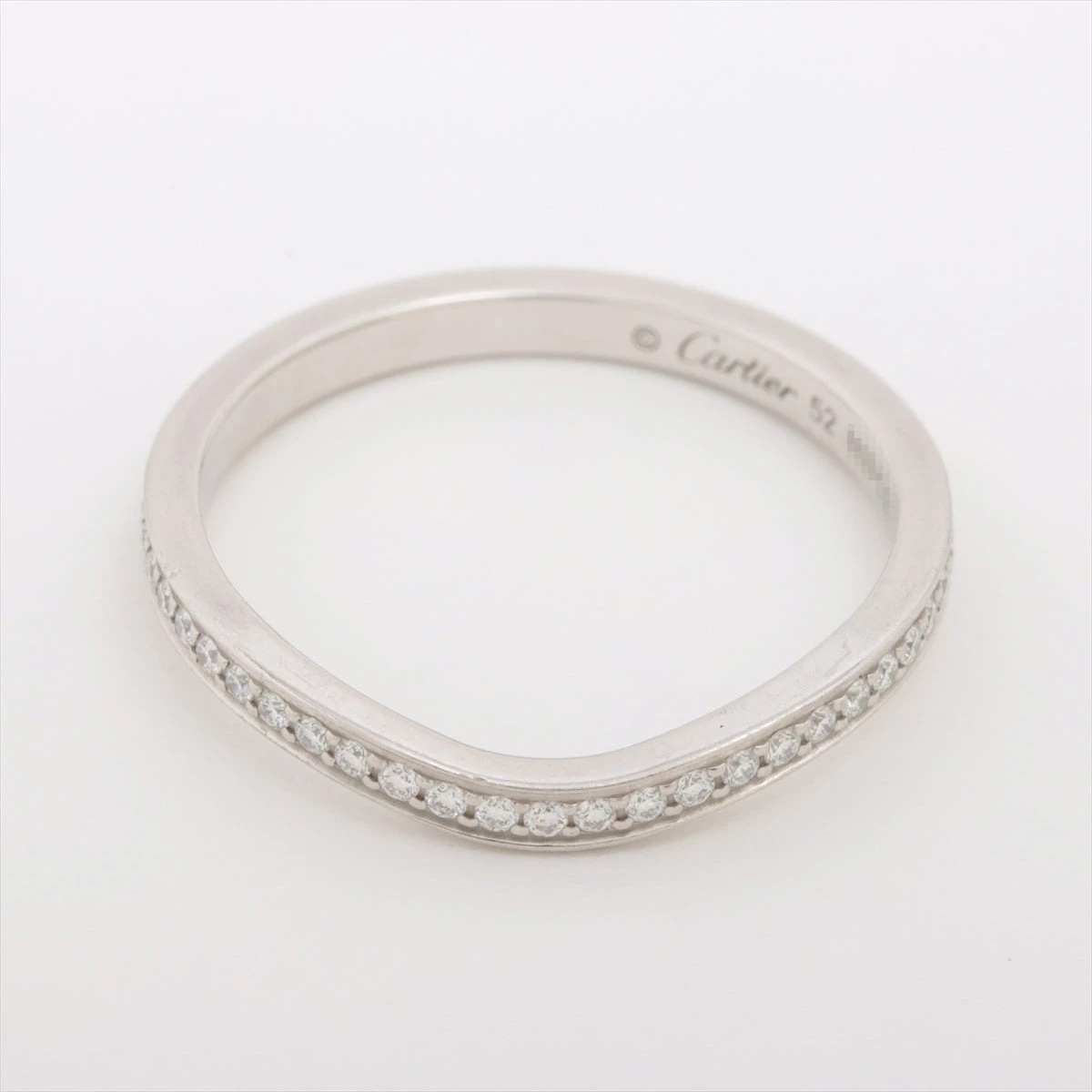 カルティエ バレリーナ カーブ ハーフエタニティ ダイヤ リング Pt950