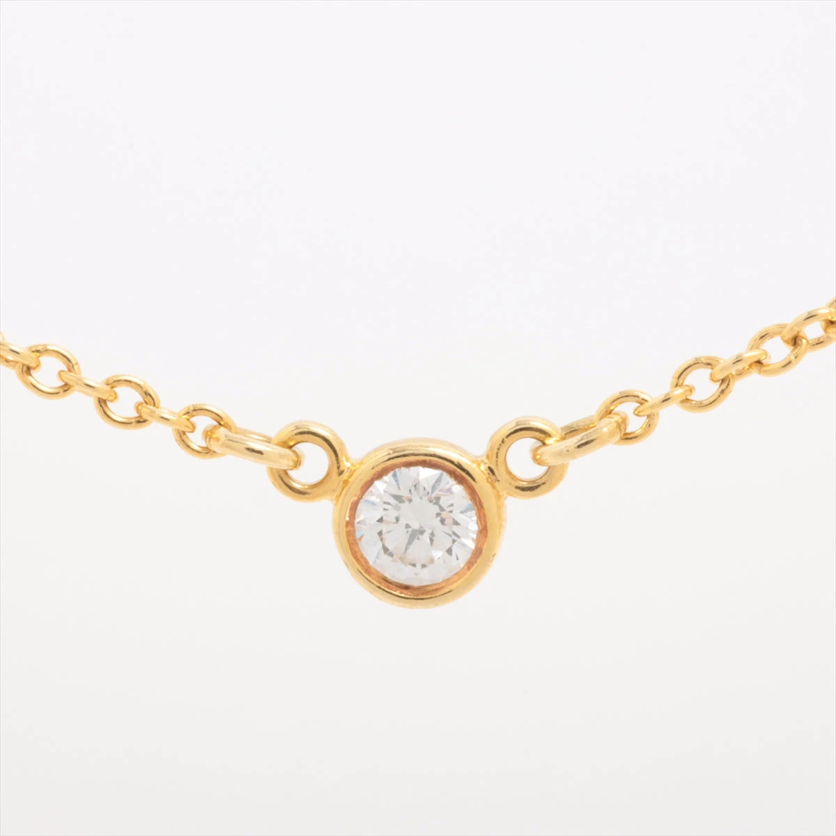 ろく　極美品　ティファニー ネックレス バイザヤード 750yg 極美品 ティファニー 0 17ct バイザヤード ローズゴールド