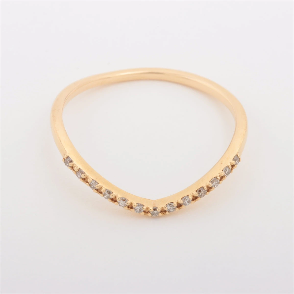 ☆美品☆ agate 18K リング サイズ6 アガット ダイヤ リング K18(YG) 0.9g 0.06 10164111095
