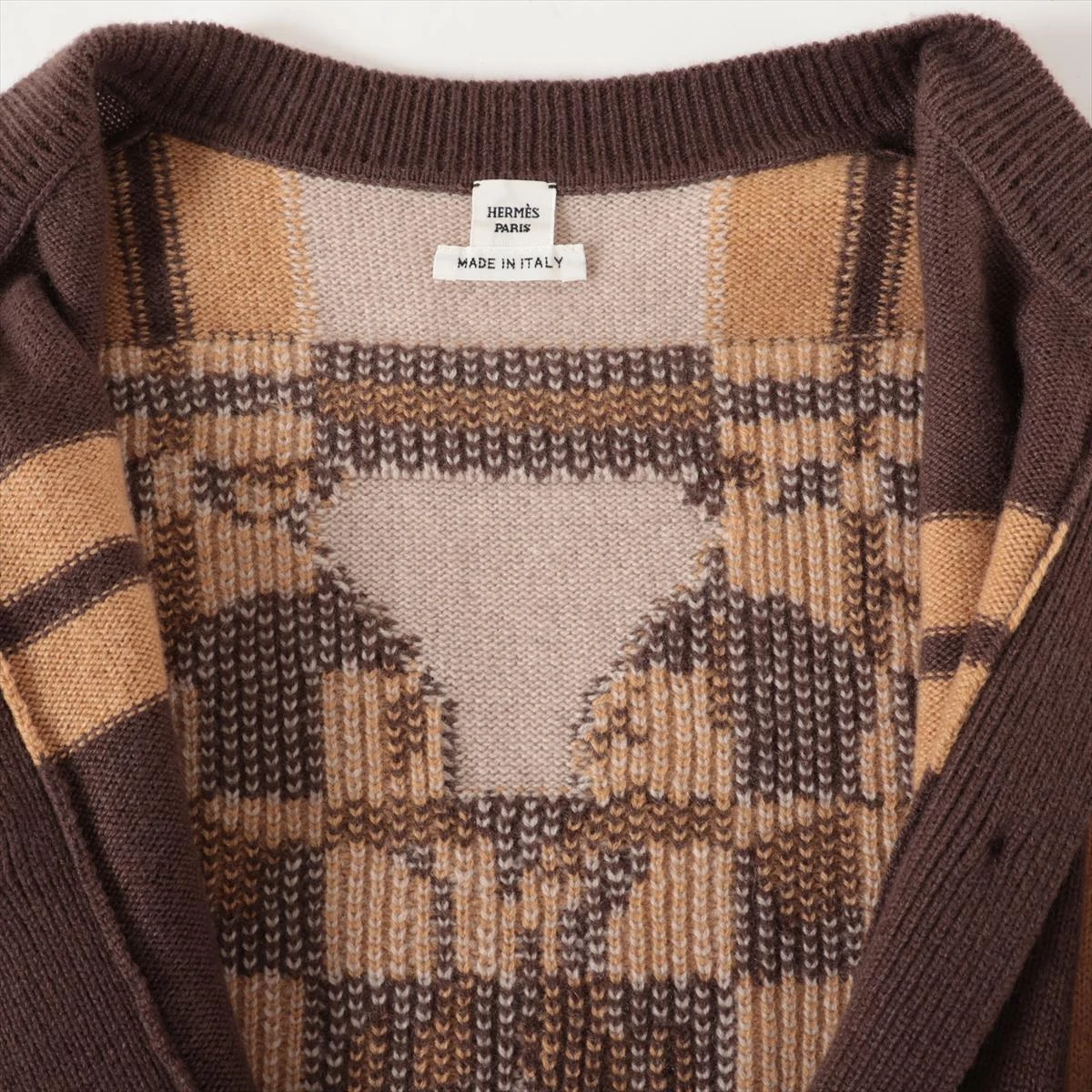 エルメス 23AW カシミヤ カーディガン 36 レディース ベージュ
