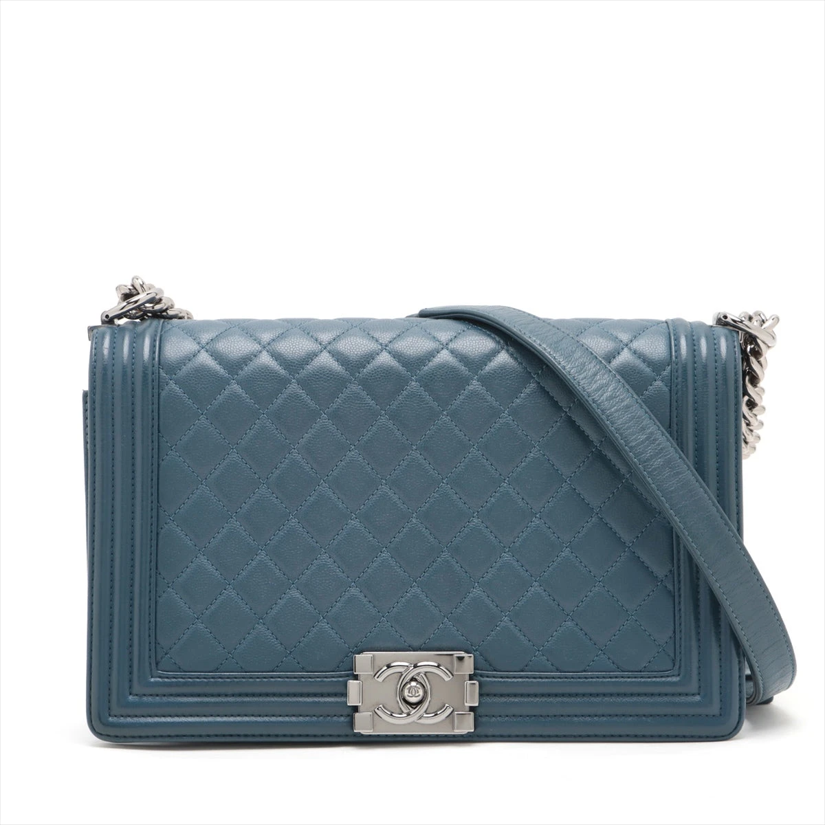 シャネル ボーイシャネル28 ラージ キャビアスキン チェーンショルダー