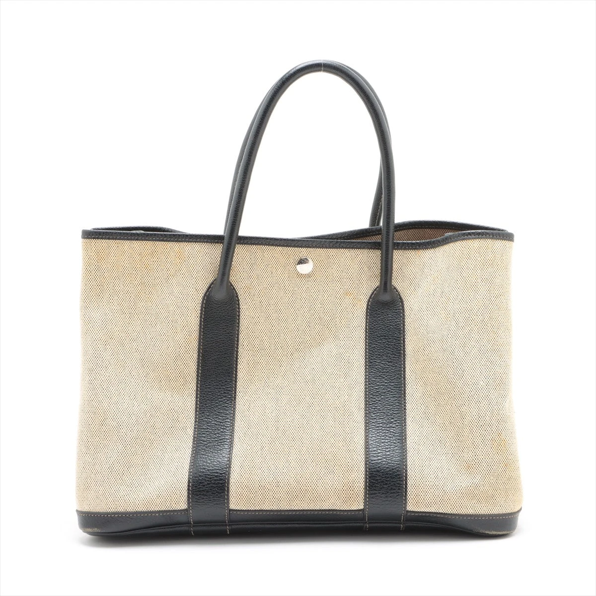 ガーデンパーティー　pm キャンバス ベージュ　ブラウン　マロン HERMES エルメス ガーデンパーティPM ベージュ/ゴールド/SV金具