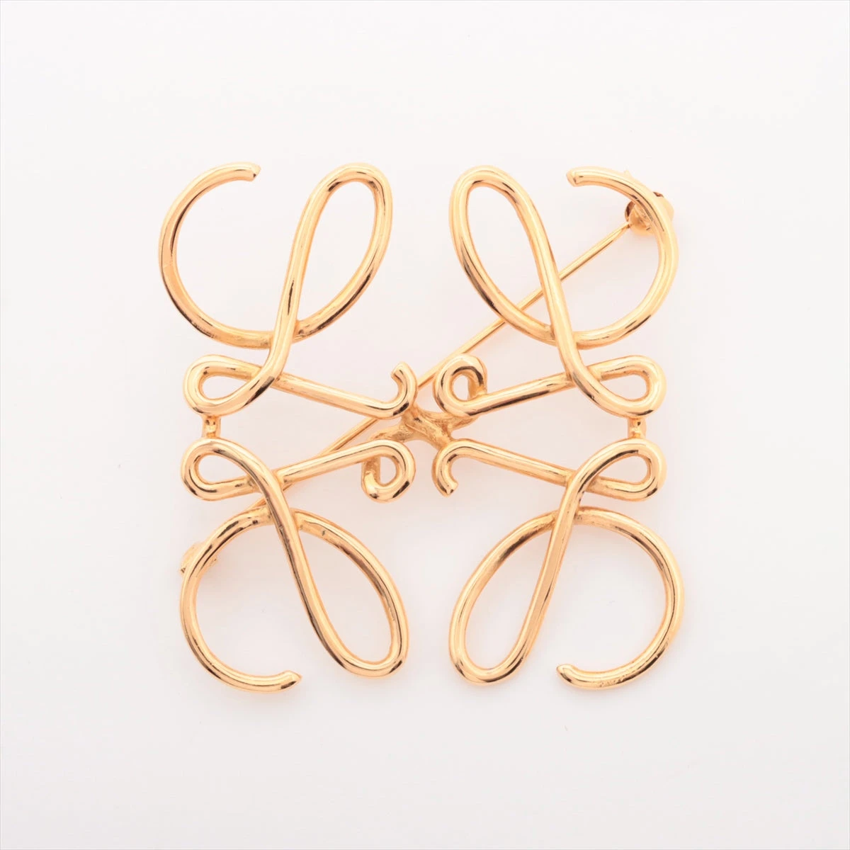 LOEWE ロエベ メタル アナグラム ブランドロゴ ブローチ | ゴールド