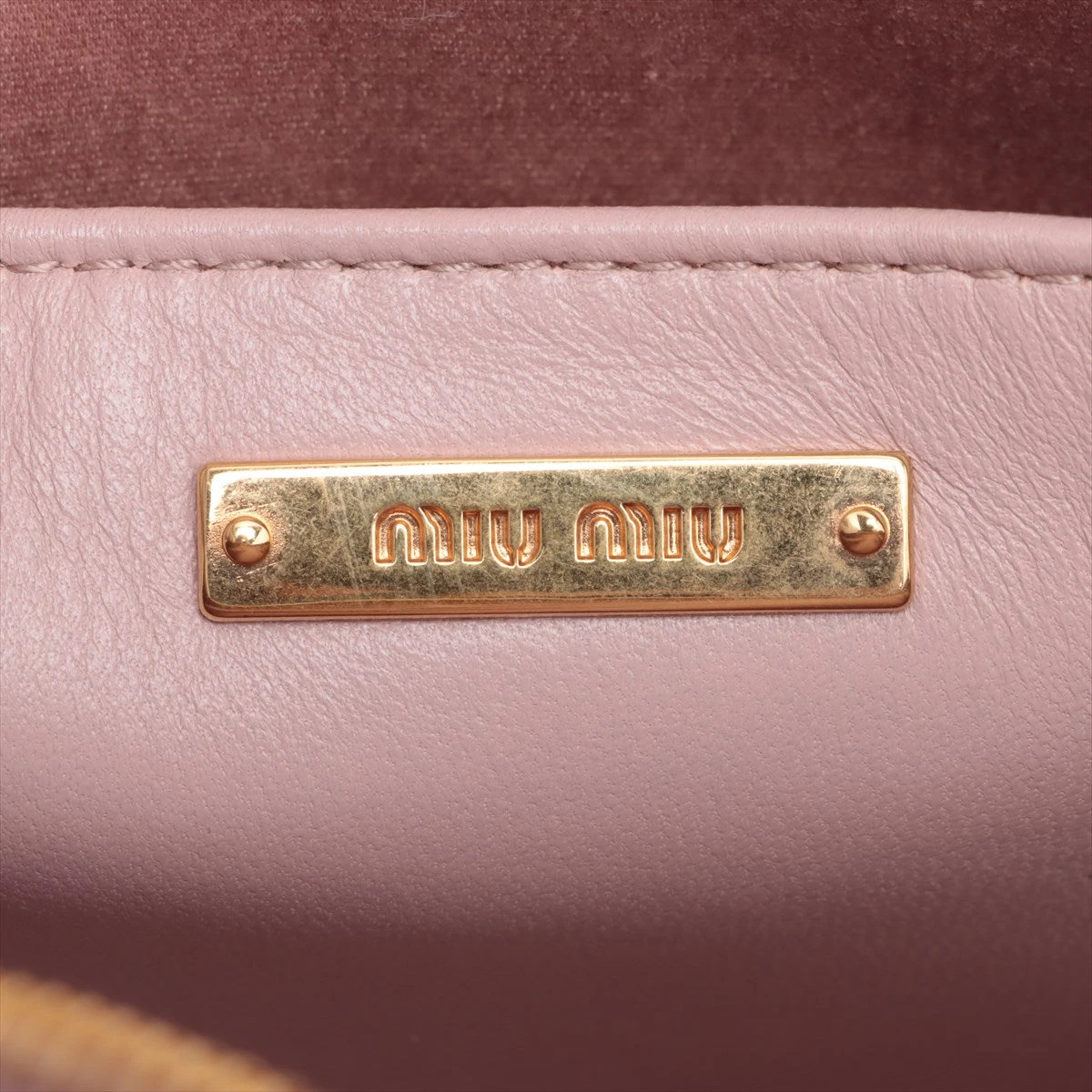 ミュウミュウ ショルダーバッグ 2way マテラッセ ポシェット ピンク MIU MIU - 美品 MIUMIU ミュウミュウ マテラッセ ストーン