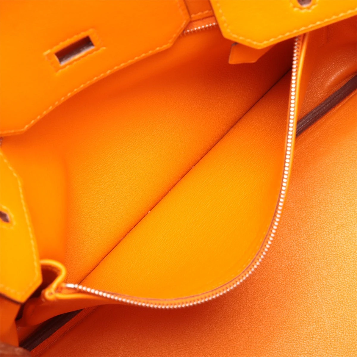 エルメス バーキン30 ヴォースイフト オレンジ シルバー金具 □L:2008