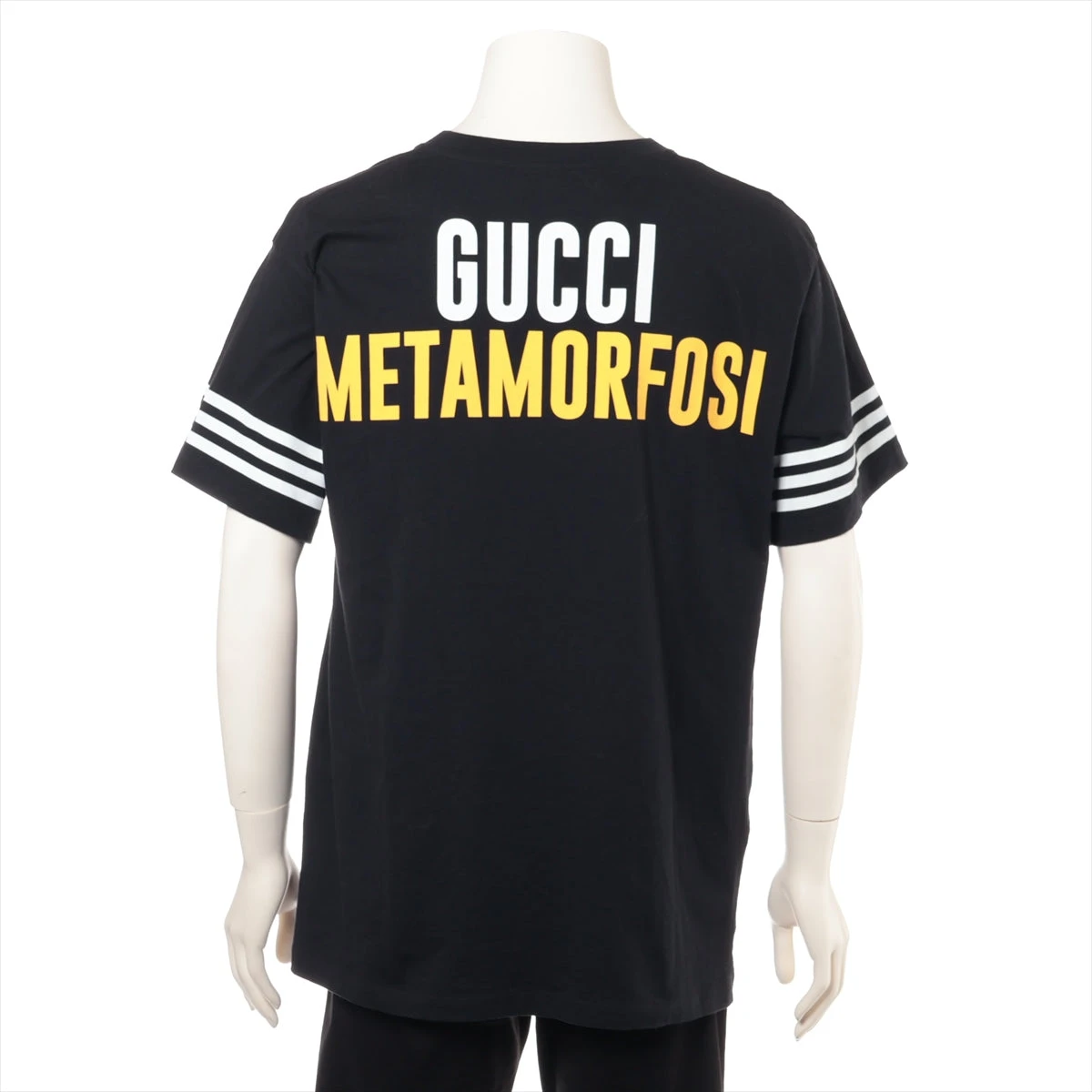 グッチ×アディダス コットン Tシャツ S メンズ ブラック 616036