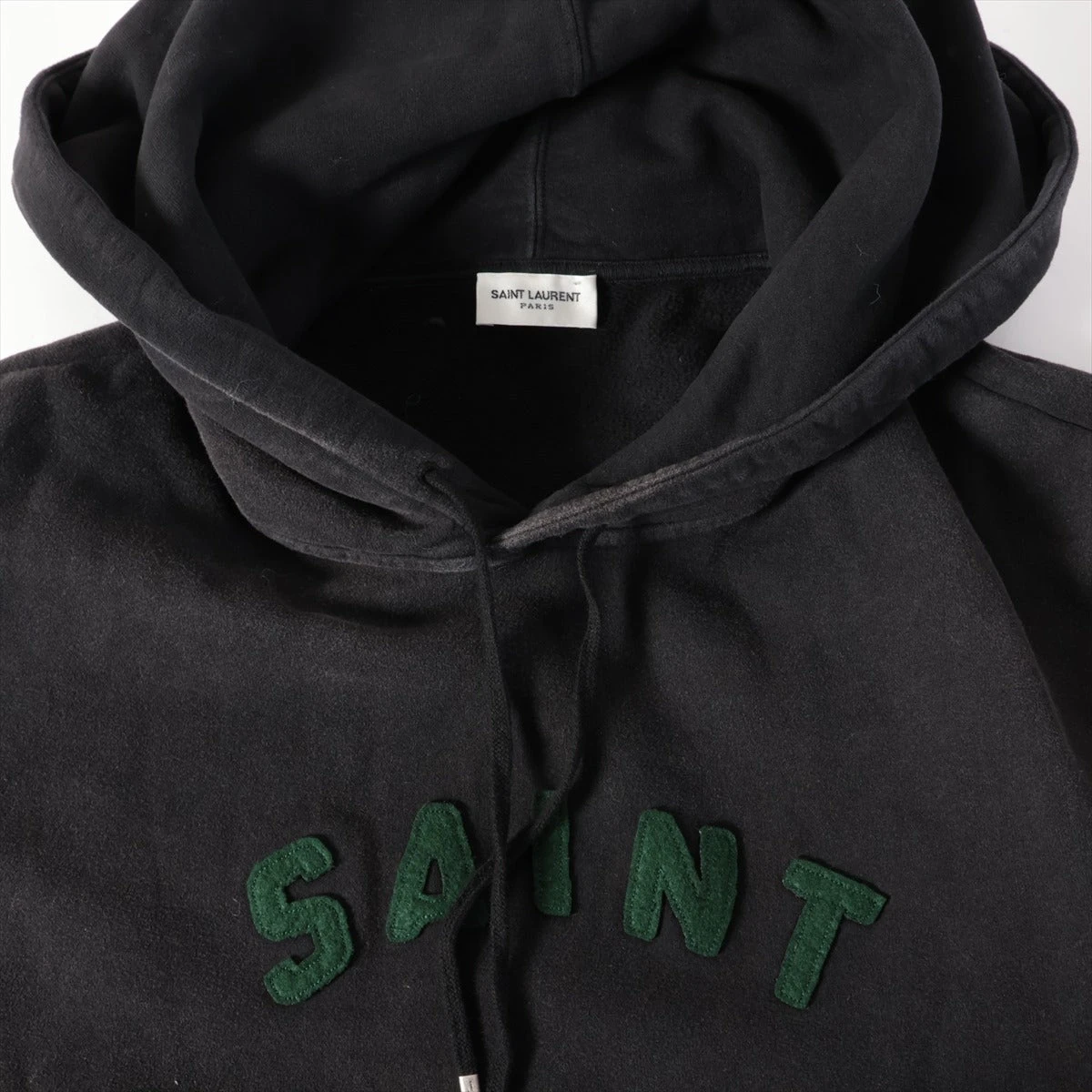 サンローランパリ 22年 コットン パーカー M メンズ ブラック