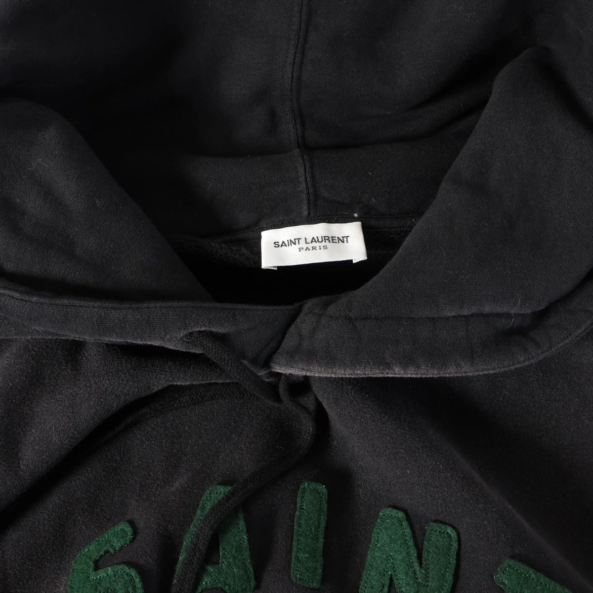 サンローランパリ 22年 コットン パーカー M メンズ ブラック 689395  