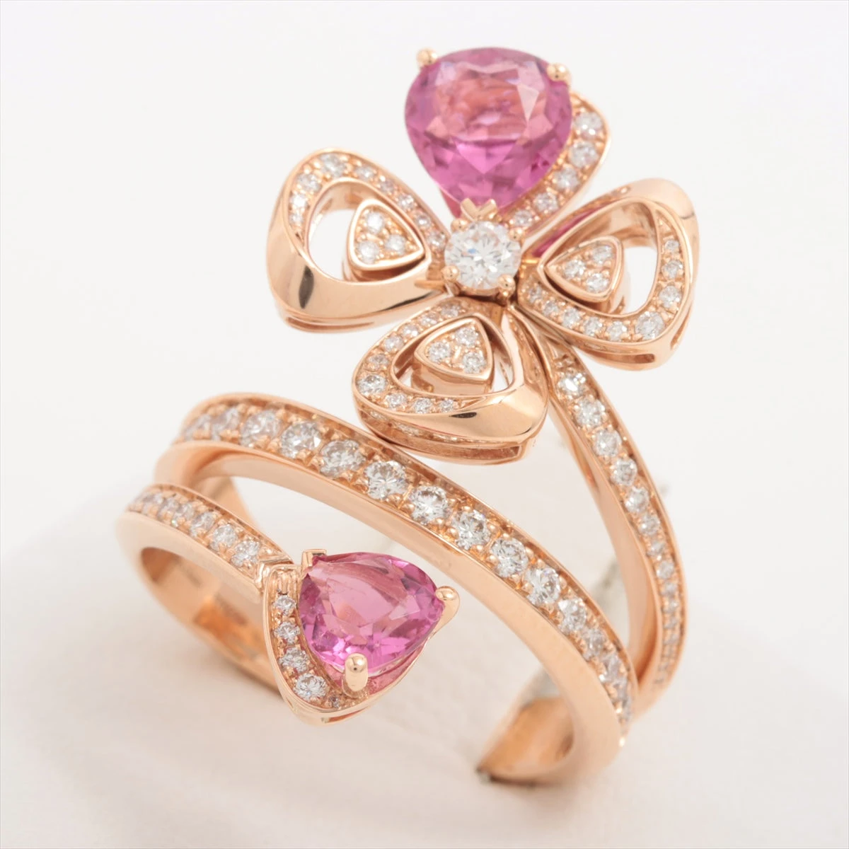 ブルガリ フィオレヴァー ルベライト ダイヤ リング 750(PG) 9.3g 54  