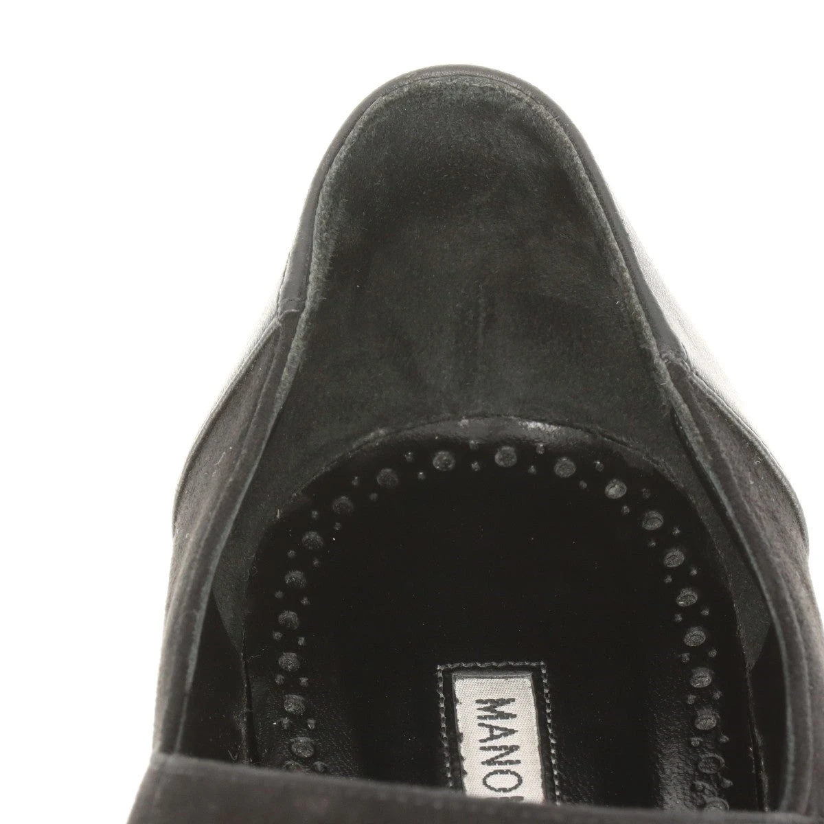 箱保存袋付き極美品✨マノロブラニク　OKKATOPLA　レザーパンプス　黒 美品【MANOLO BLAHNIK】 ハイヒールパテントレザー ブラック 黒