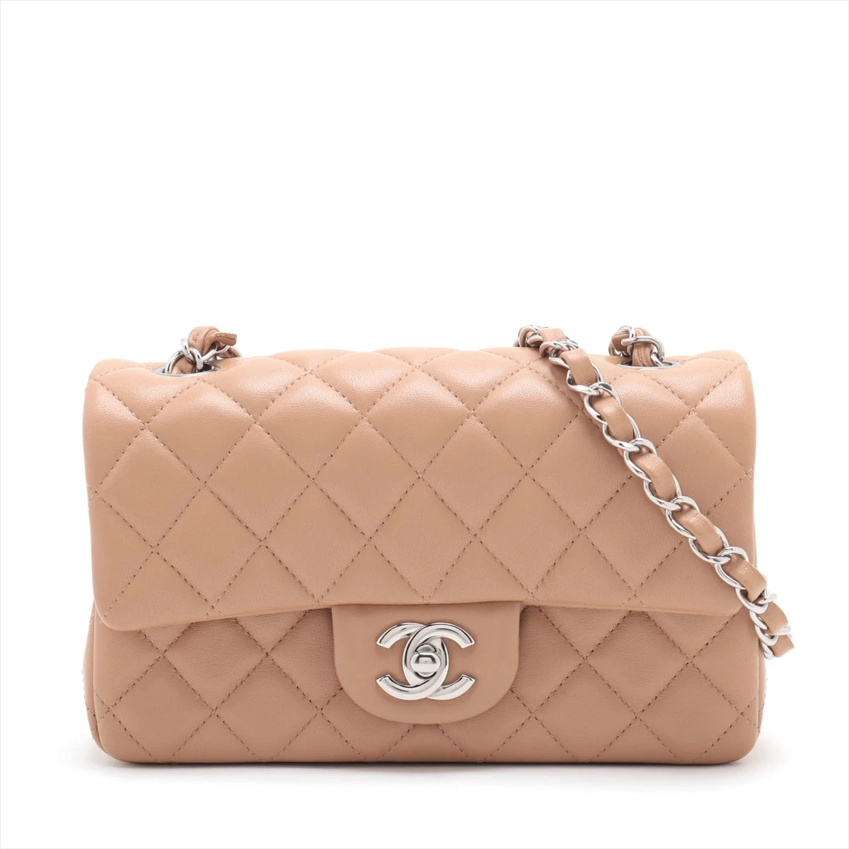 ⭐CHANEL⭐　美品　シャネル　ミニミニマトラッセ　キーリング　ベージュ CHANEL シャネル ミニミニマトラッセ キーホルダー バッグ