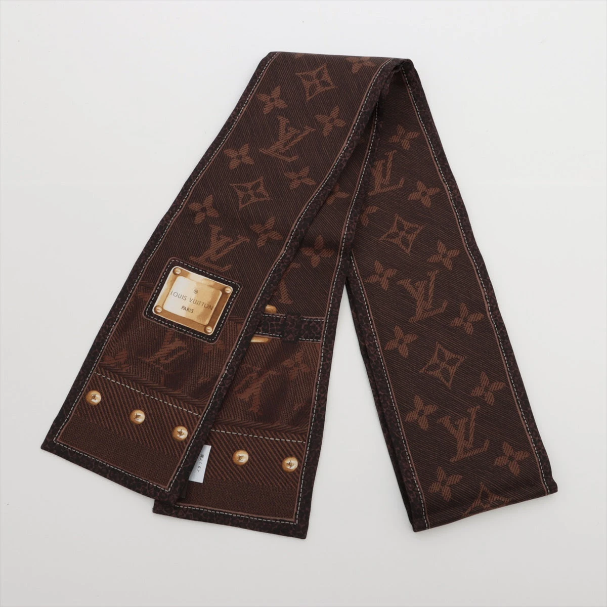 ヴィトン 400505 バンドーニューデニム スカーフ シルク