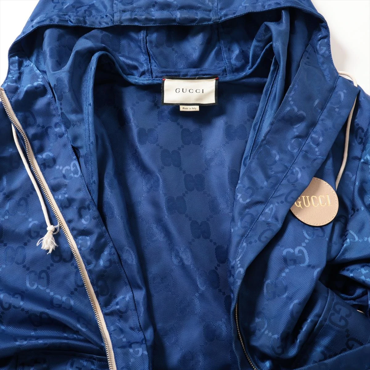 グッチ 20AW ナイロン ジャケット 44 レディース ブルー 631891