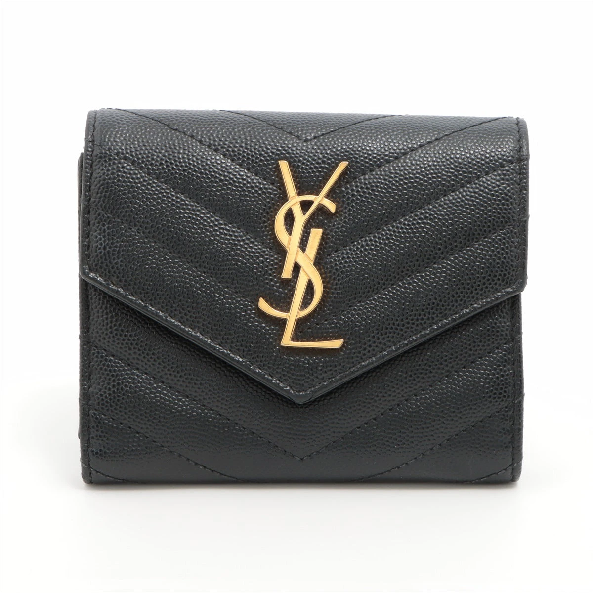 サンローラン YSLライン BRS403943 レザー コンパクトウォレット  