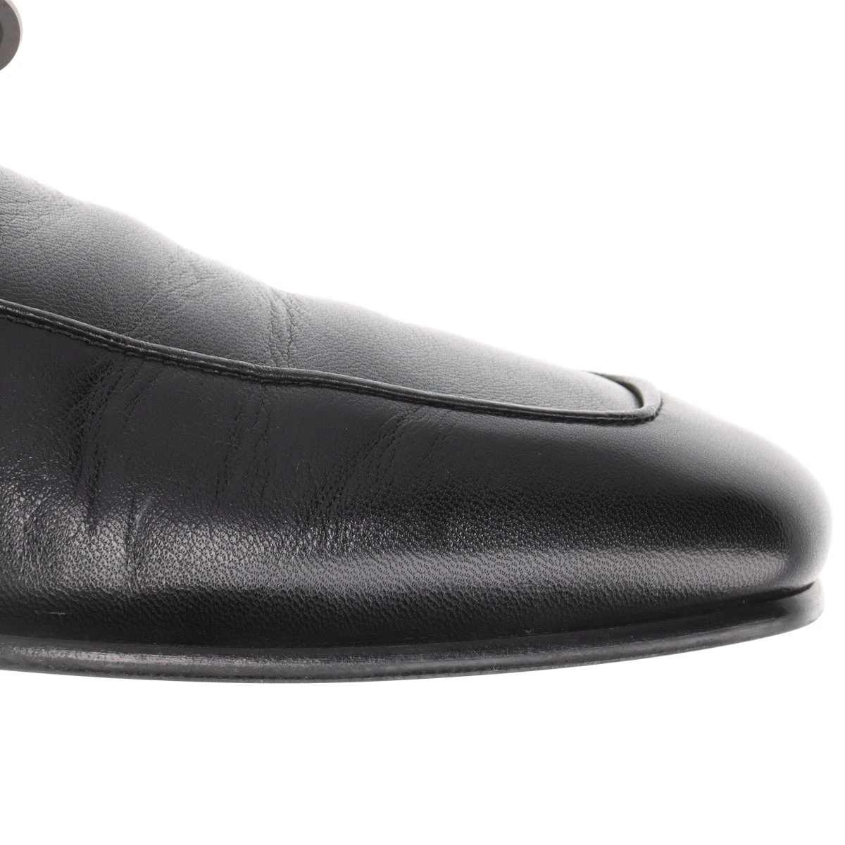 エルメス チャーリー レザー ローファー 42 メンズ ブラック ブラック