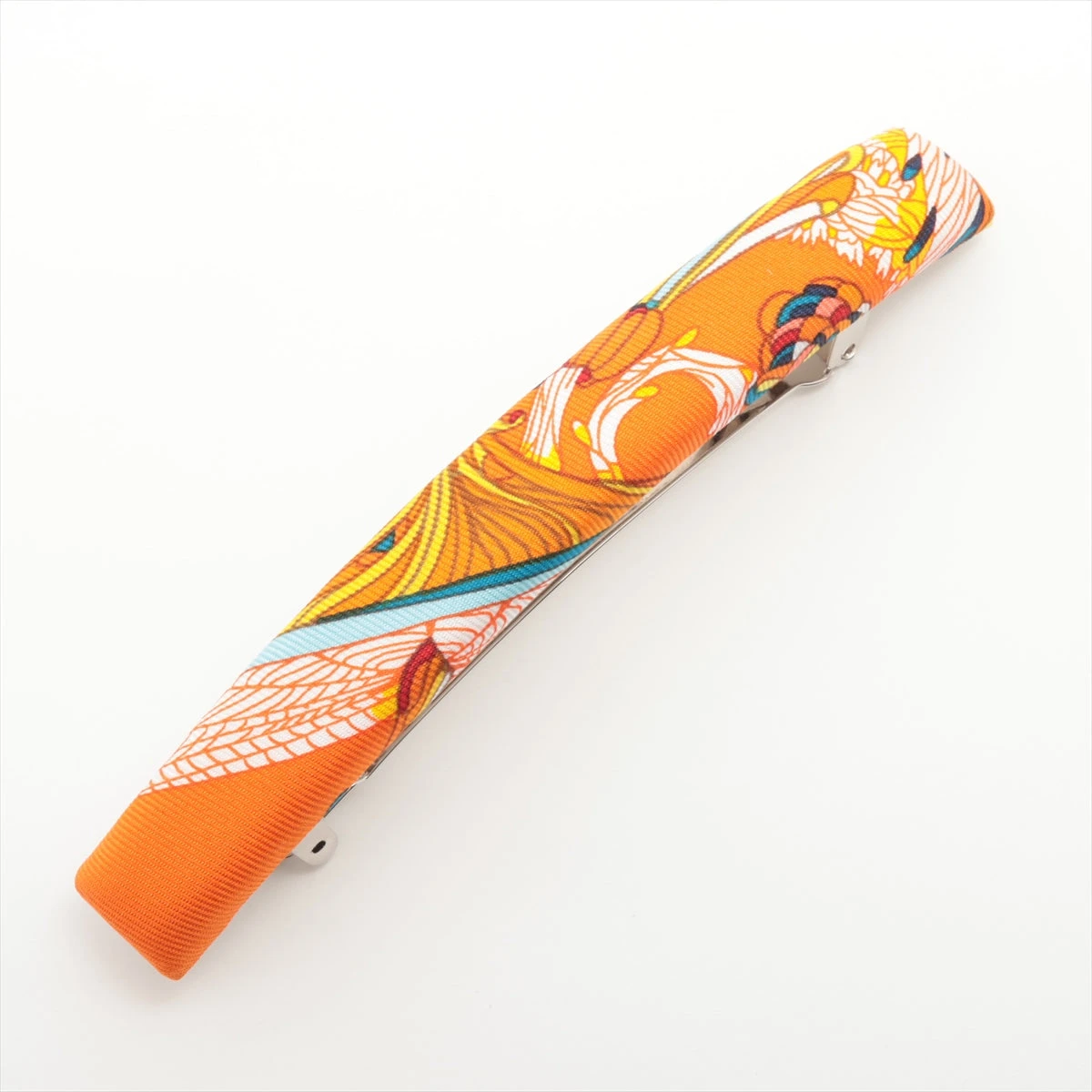 エルメス HERMES オレンジ リボンバレッタ HERMES - エルメス HERMES