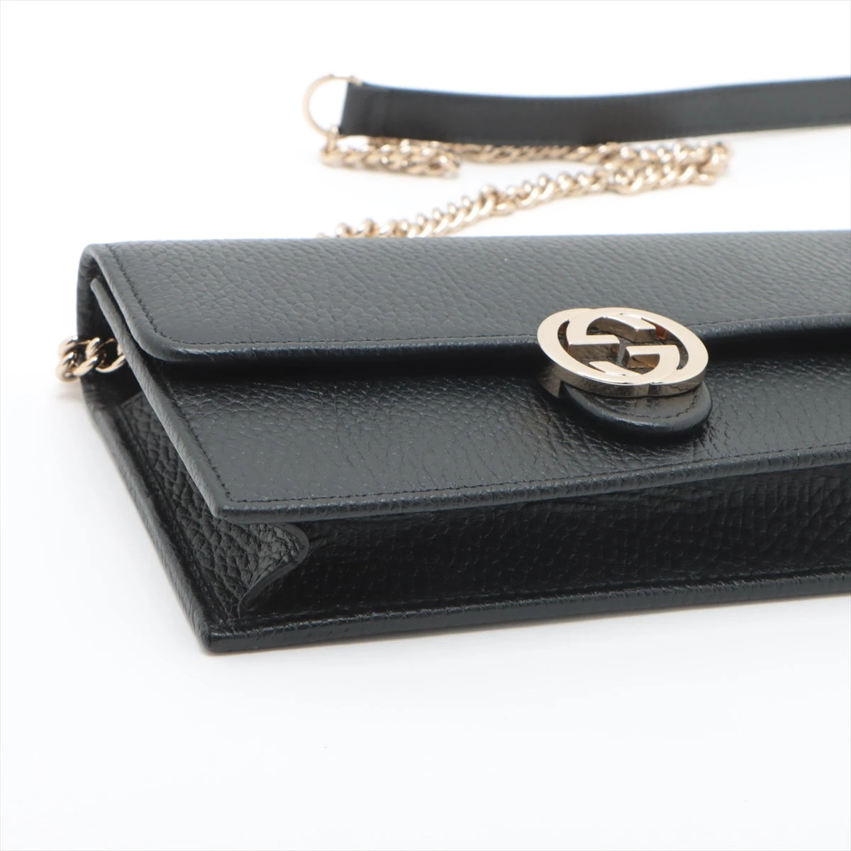 グッチ インターロッキングG レザー チェーンウォレット