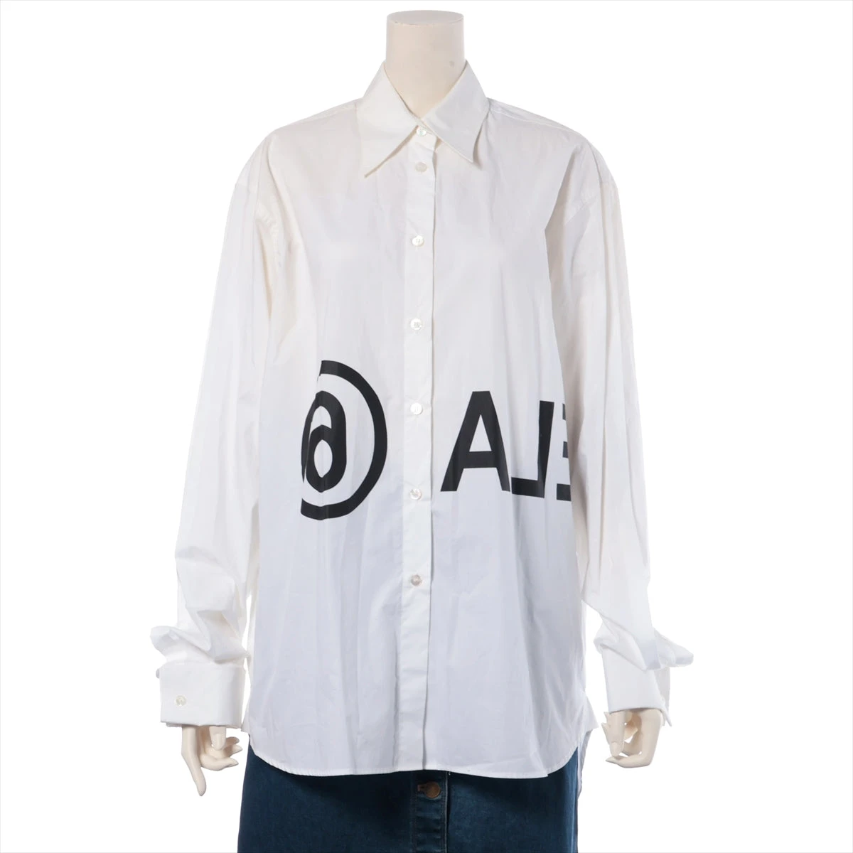 MM6 19AW コットン シャツ 36 レディース アイボリー S52DL0097