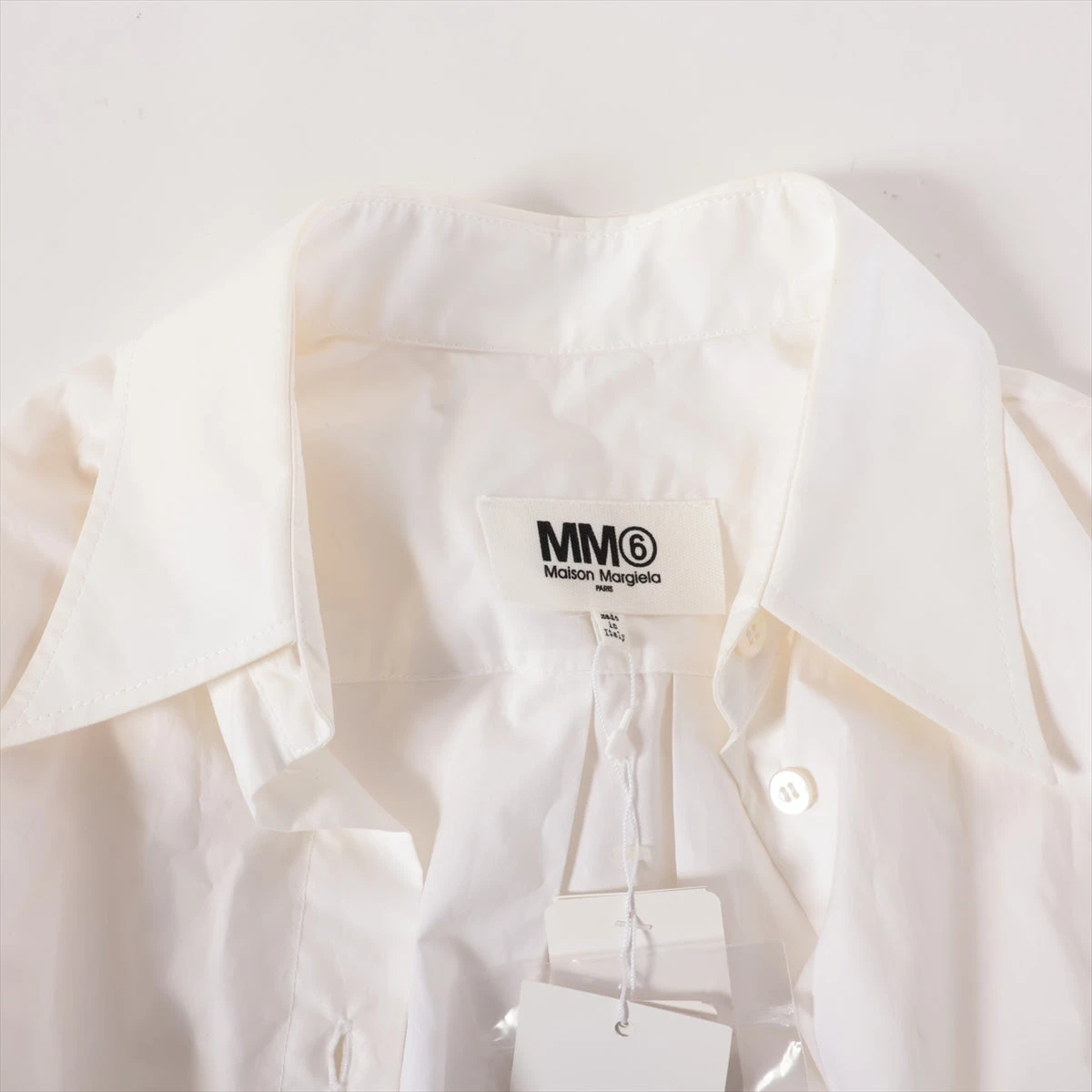 MM6 19AW コットン シャツ 36 レディース アイボリー S52DL0097 