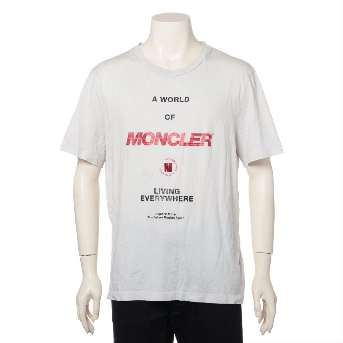 モンクレール 21年 コットン Tシャツ L メンズ ホワイト H10918C00024 