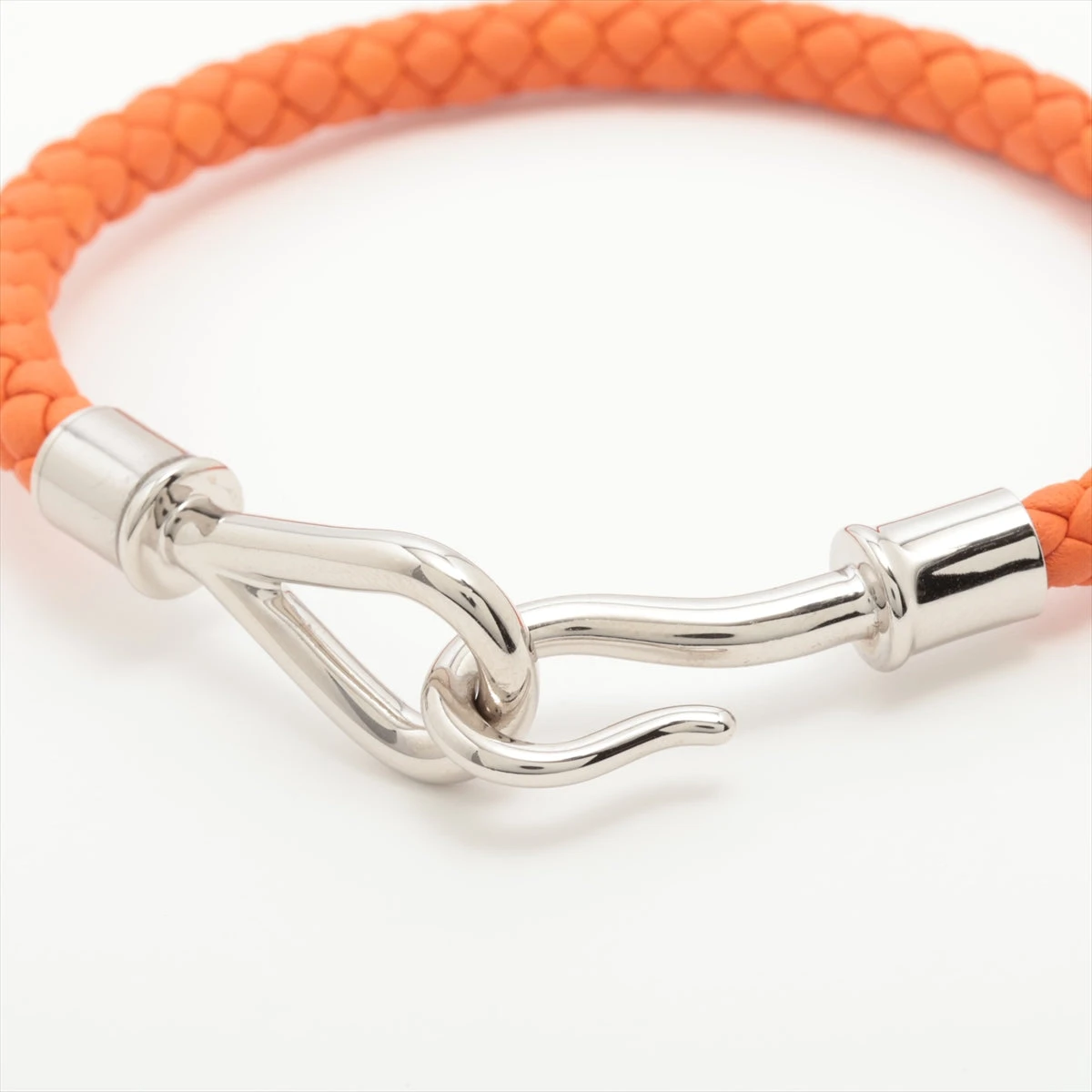 【超美品】エルメス　ジャンボブレスレット　オレンジ エルメス ジャンボ ブレスレット レザー オレンジ AP086758｜中古