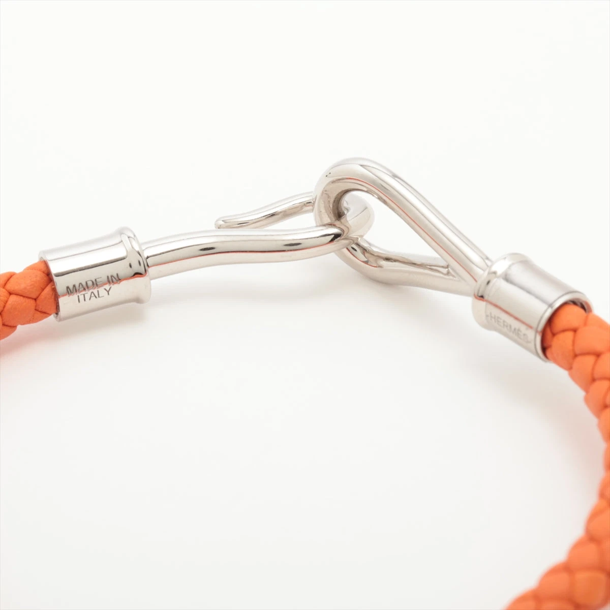 【超美品】エルメス　ジャンボブレスレット　オレンジ エルメス ジャンボ ブレスレット レザー オレンジ AP086758｜中古