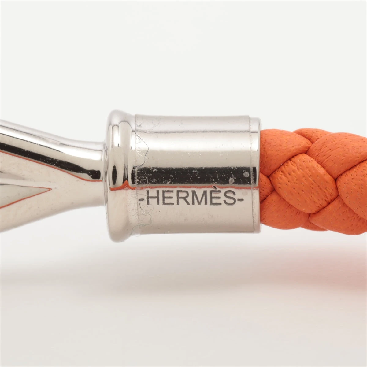 【超美品】エルメス　ジャンボブレスレット　オレンジ エルメス ジャンボ ブレスレット レザー オレンジ AP086758｜中古