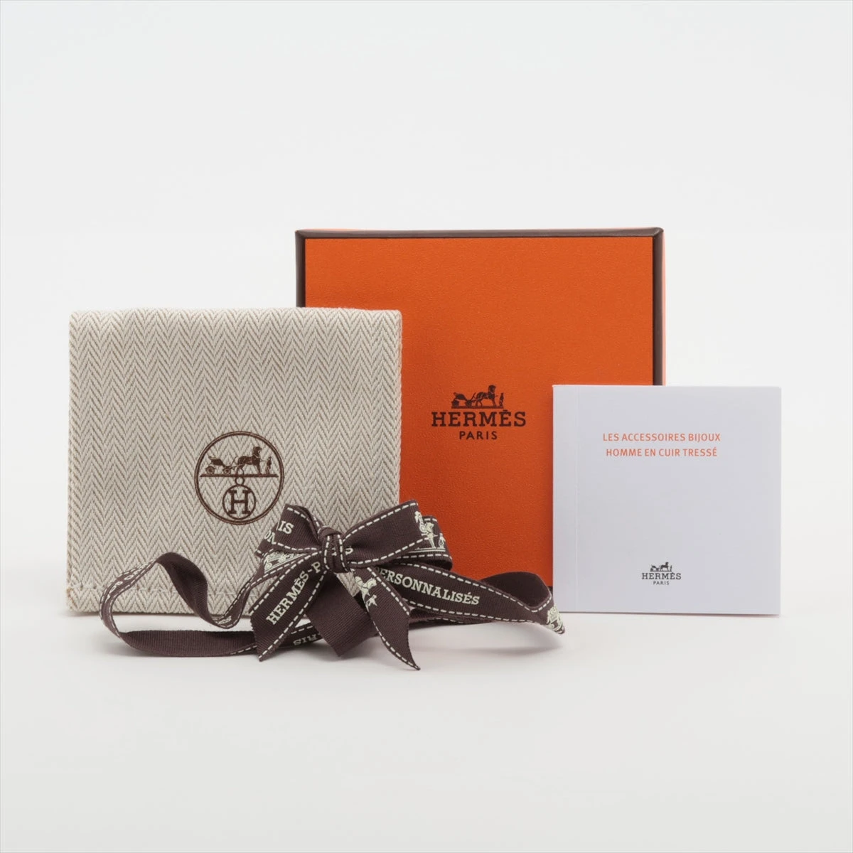 エルメス ジャンボ ブレスレット レザー オレンジ AP086758｜中古