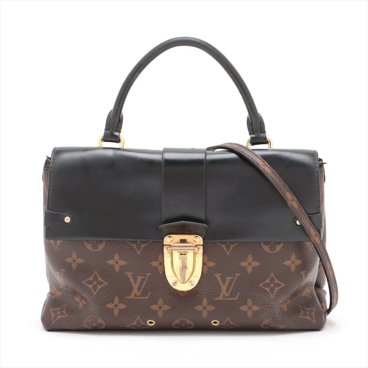 【美品中古】ブラックウィドー　ナイトメア【15P】 ルイ・ヴィトン Louis Vuitton ストレーザPM ハンドバッグ モノグラム