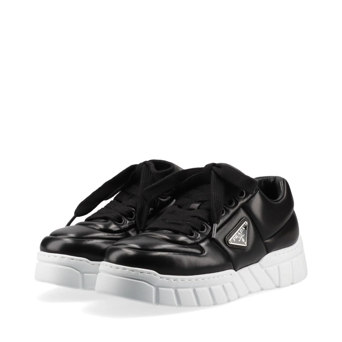 プラダ トライアングルロゴ レザー スニーカー 6 ユニセックス