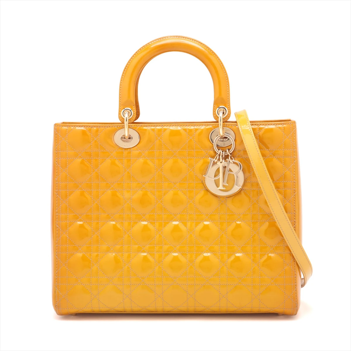 クリスチャンディオール　レディディオール　ハンドバッグ　イェロー クリスチャンディオール レディディオール ハンドバッグ イェロー
