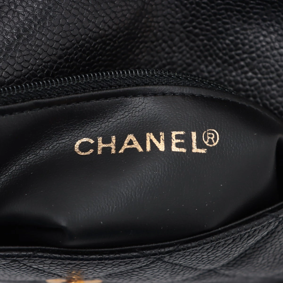 シャネル マトラッセ キャビアスキン ウエストポーチ ブラック