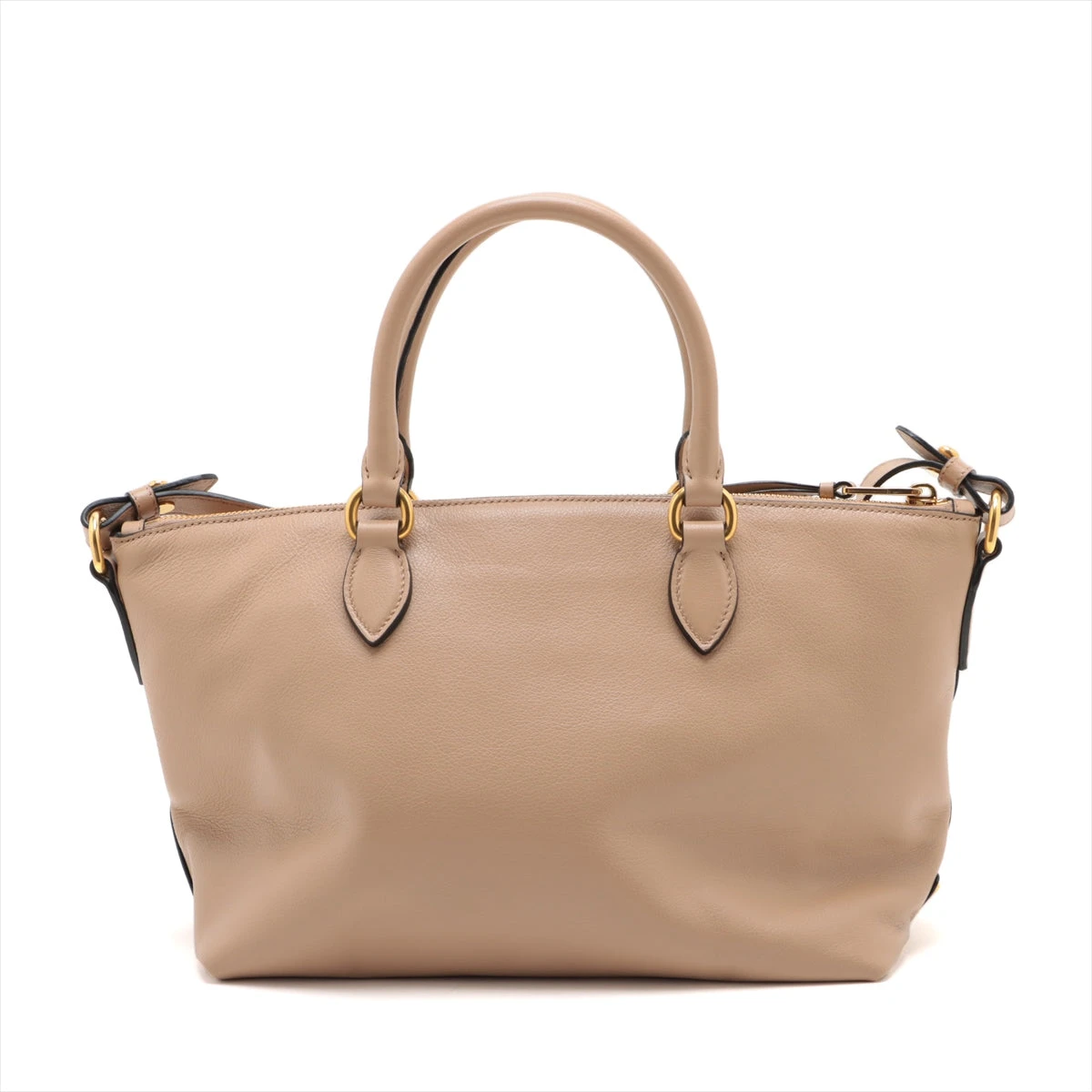 プラダ レザー 2WAYハンドバッグ ベージュ 1BA104 A3070964｜中古