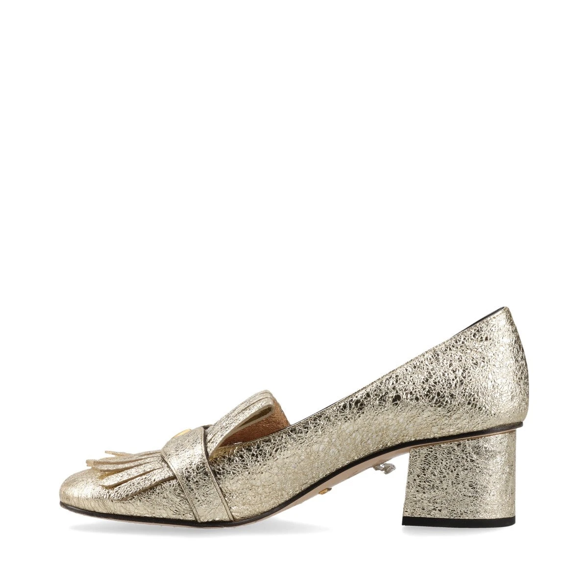 GUCCI グッチ　パンプス　ヒール　マーモント　レザー　ゴールド　クリーム GUCCI - 美品 グッチ GUCCI パンプス GGマーモント キルト