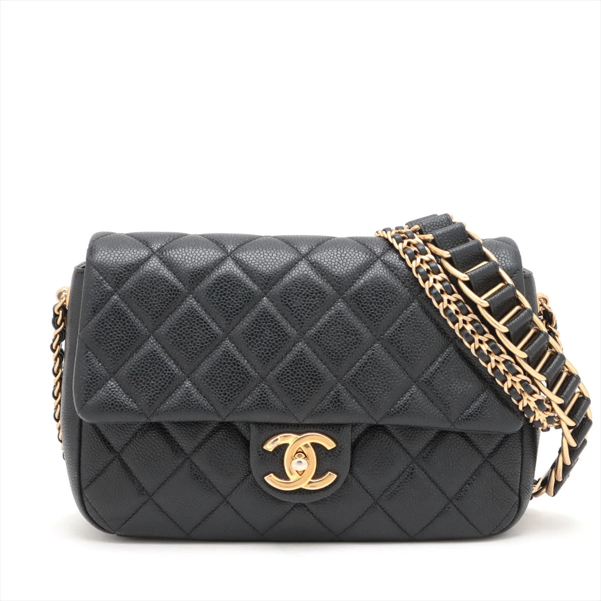 シャネル マトラッセ キャビアスキン チェーンショルダーバッグ  