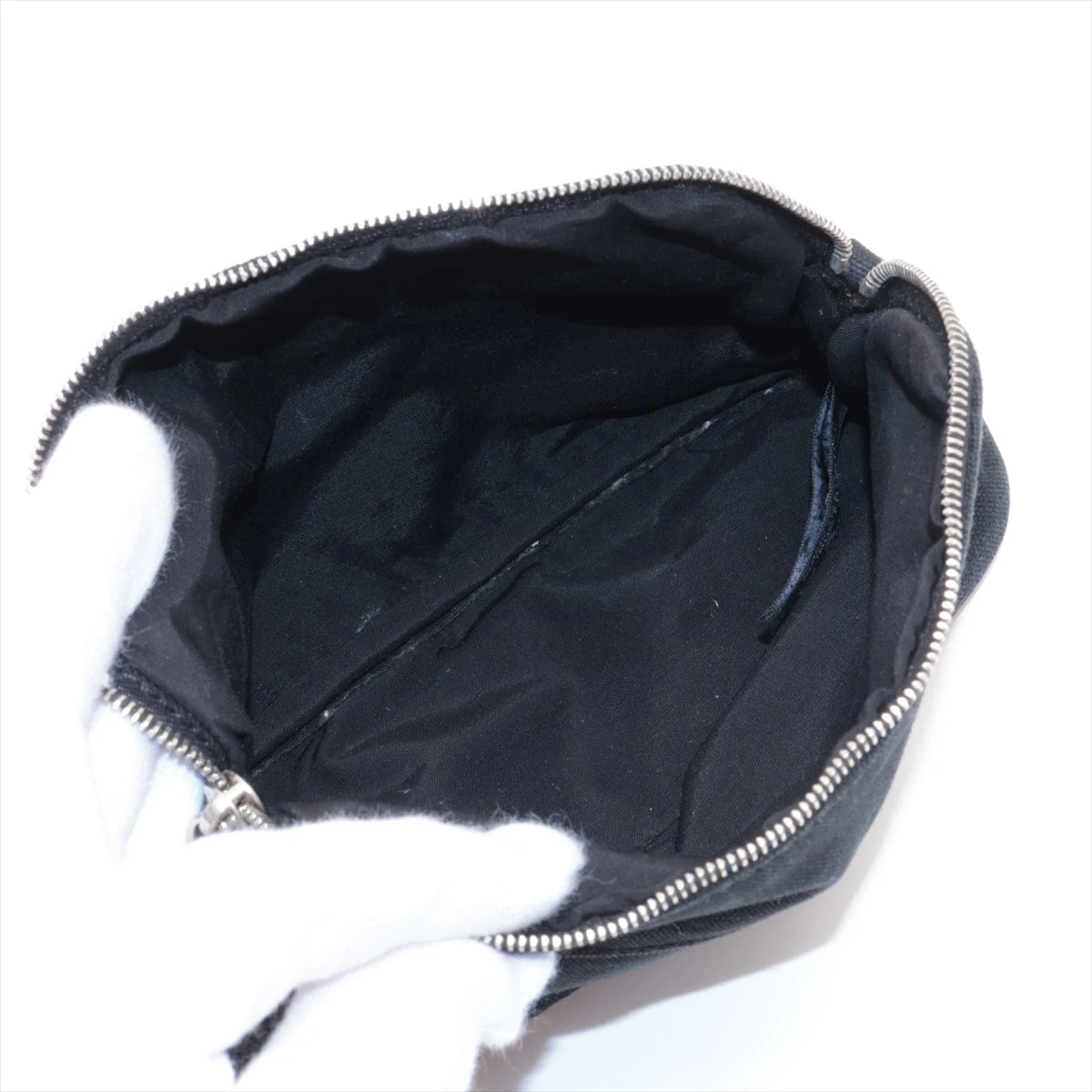 エルメス ボリードポーチ20 キャンバス ポーチ ブラック