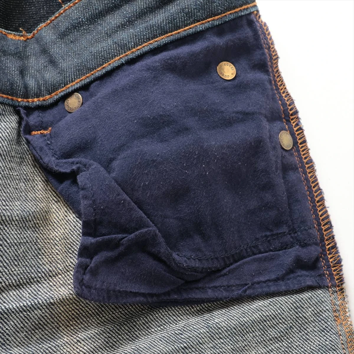 【GUCCI】グッチ 　デニムパンツ　ボタンフライ　レディース グッチ GG 08年 コットン×ポリウレタン デニムパンツ 38