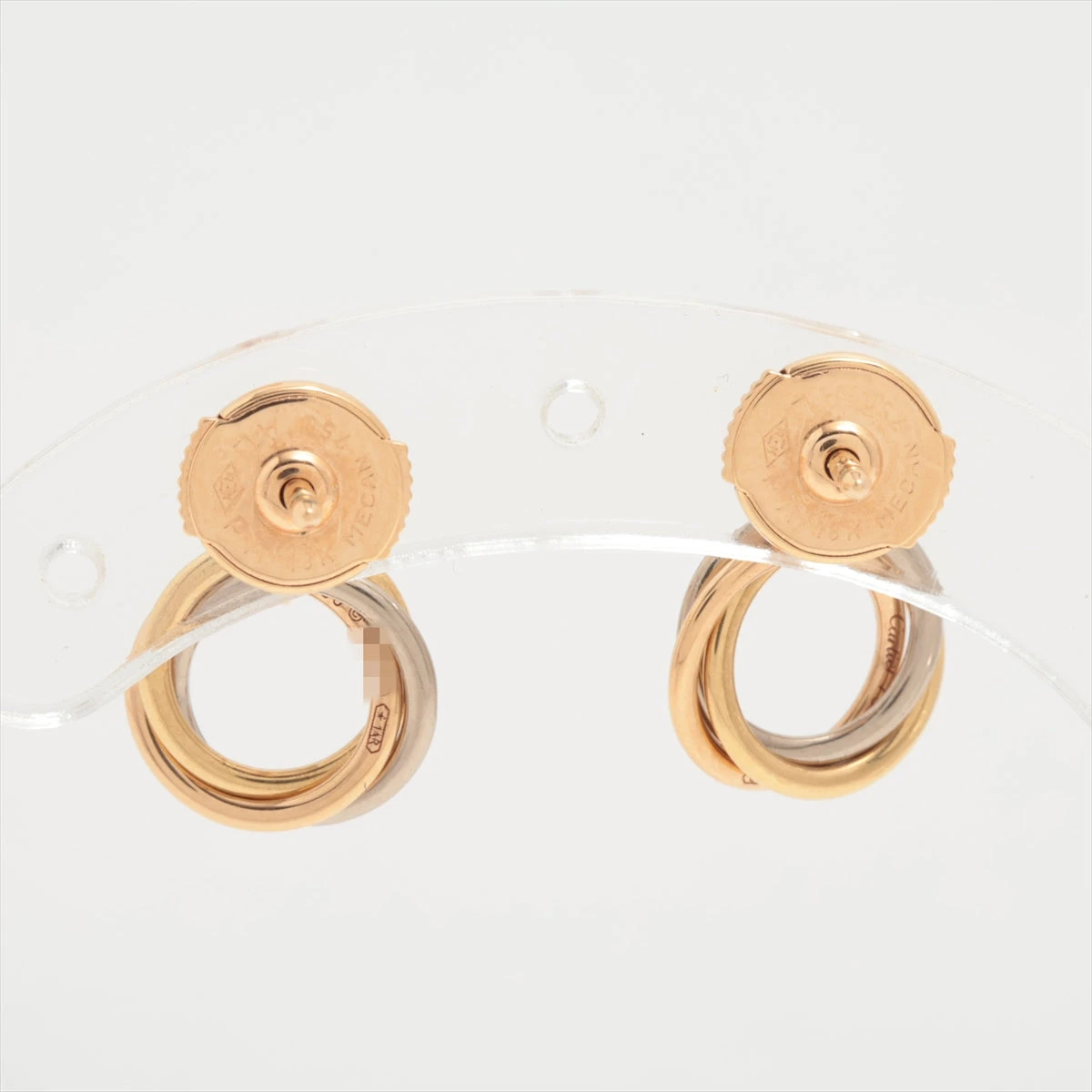 カルティエ トリニティ ダイヤ ピアス 750(YG×PG×WG) 3.5g
