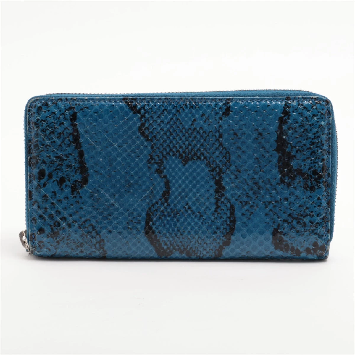 ぴー様確認用 グッチ 353227 パイソン ラウンドジップウォレット ブルー