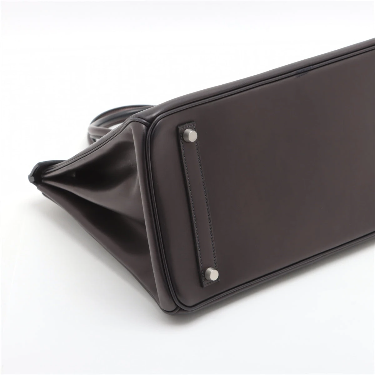 エルメス バーキン35 ボックスカーフ ネイビー シルバー金具 □O