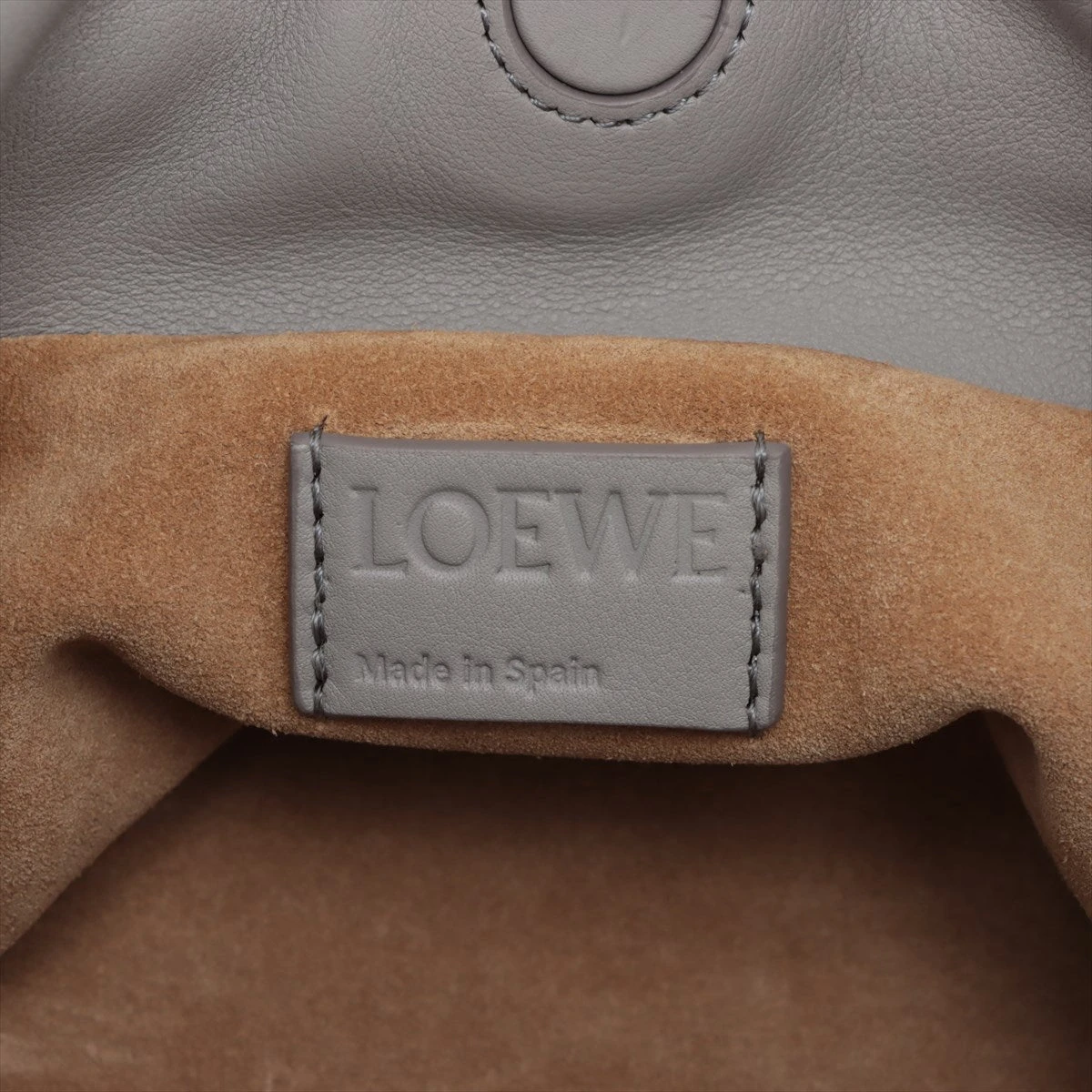 【maimai】LOEWEフラメンコミニ　グレー ロエベ フラメンコクラッチ ミニ レザー ショルダーバッグ グレー