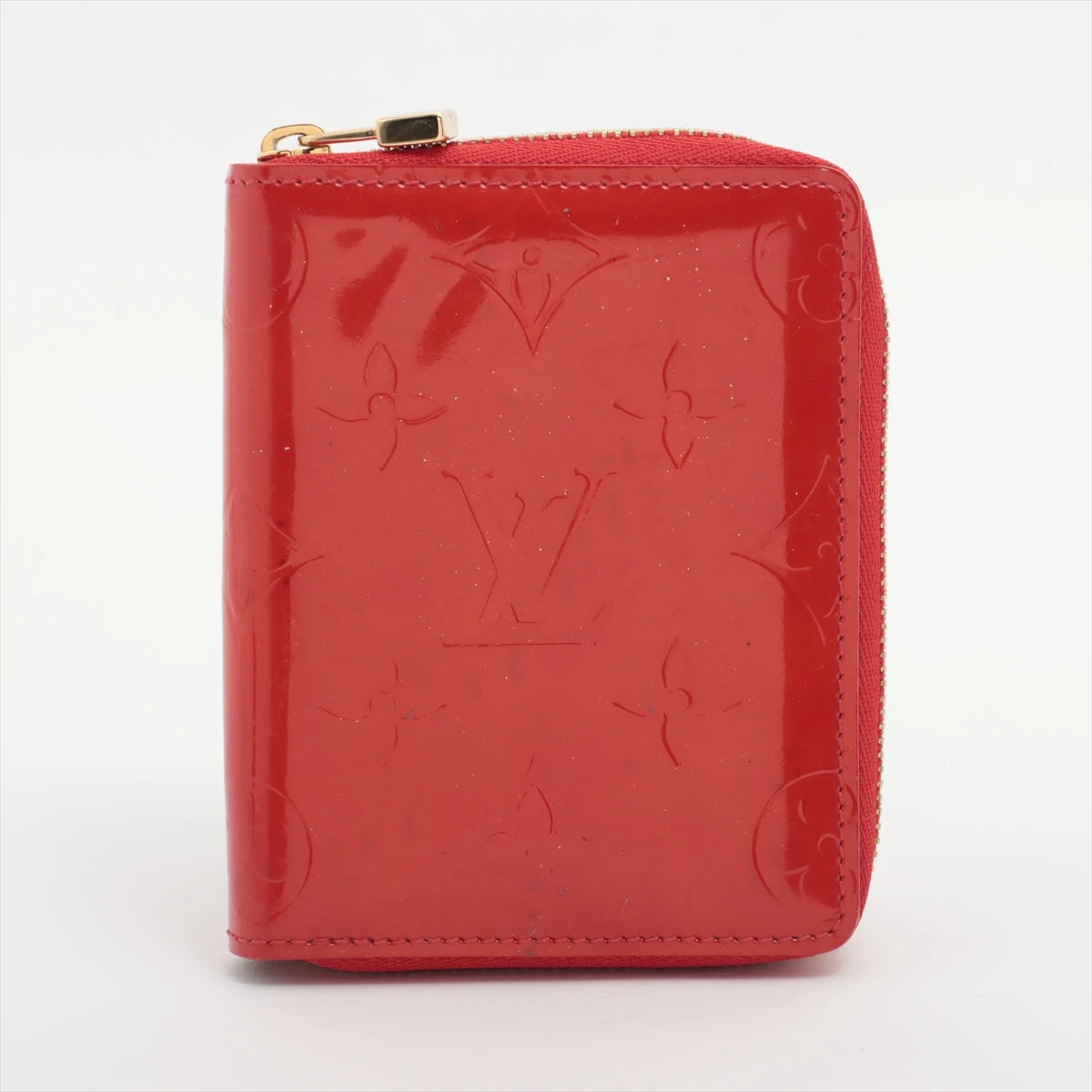 ヴィトン ヴェルニ ブルーム 型番 レッド コンパクトウォレット