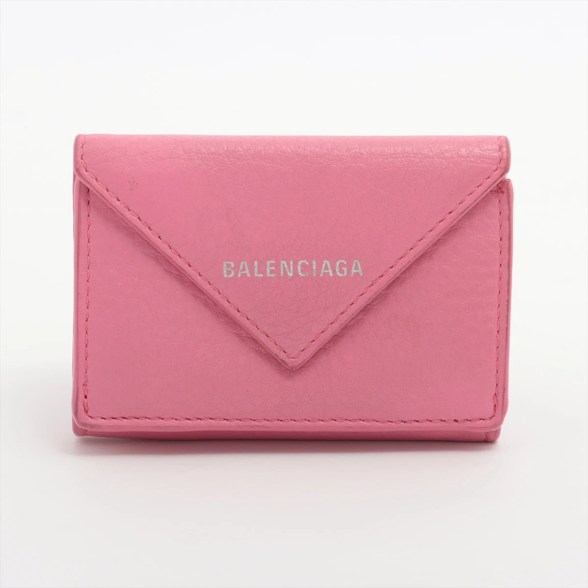 BALENCIAGA バレンシアガ ペーパーミニウォレット カーフ ピンク